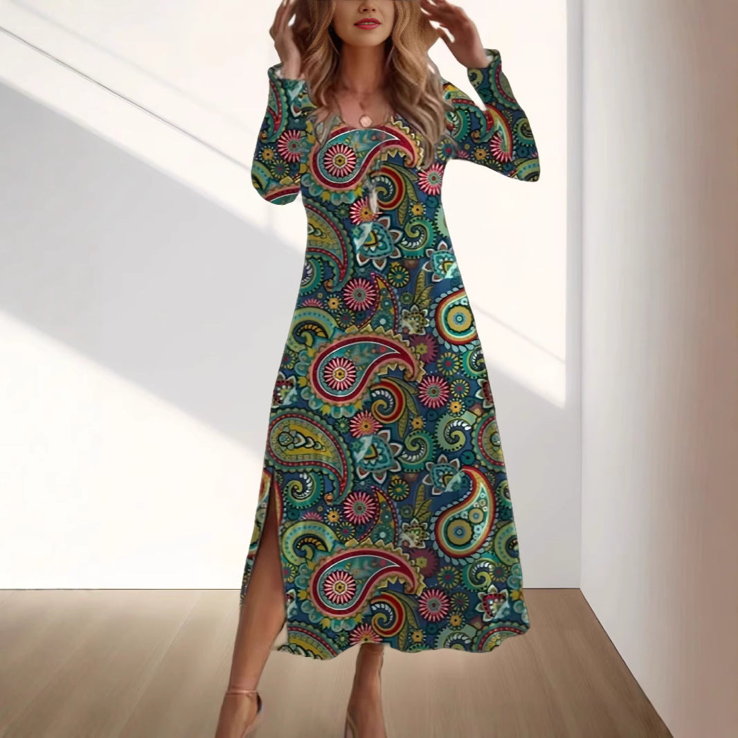 Tessy | Robe à manches longues grande taille