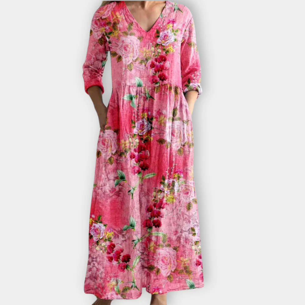 Henrietta - Robe longue bohème au charme naturel