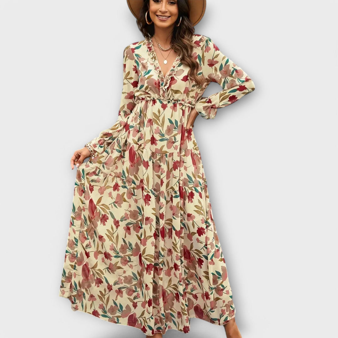 Juno - Robe longue fleurie élégante