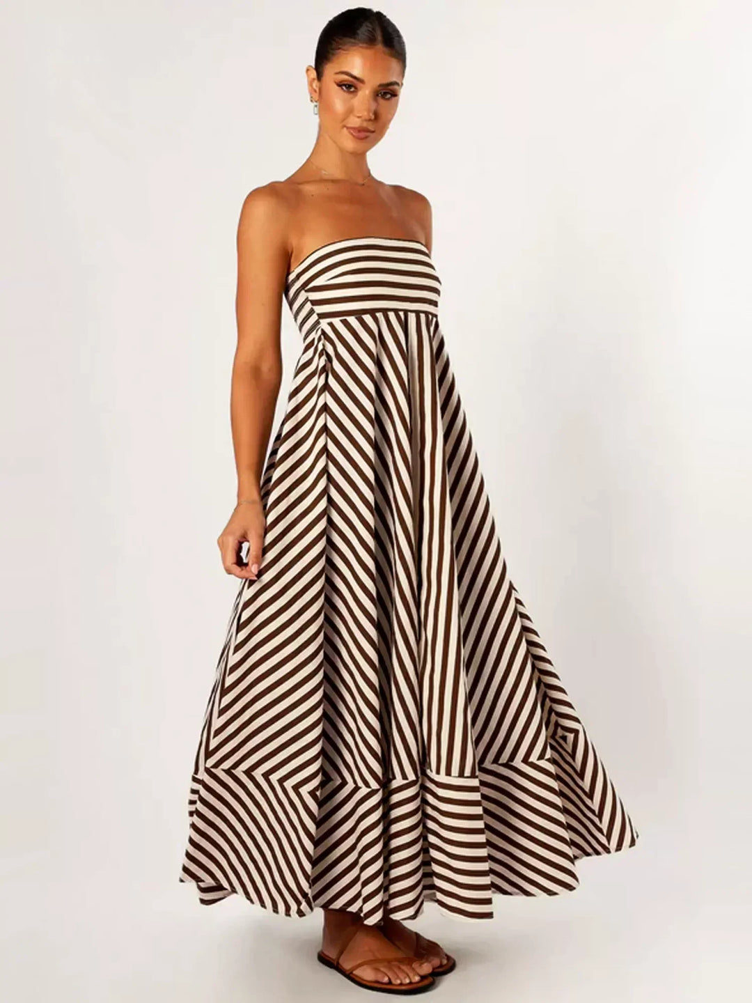 Damaris - Robe longue froncée confortable et élégante