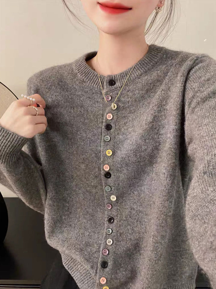 Aaliyah™ | Élégant cardigan boutonné en tricot