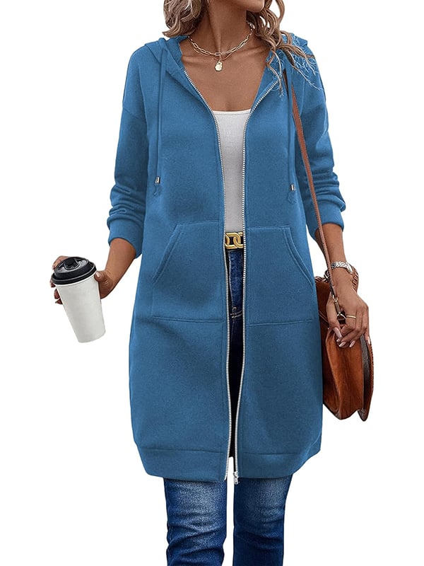 Fravelle™ | Casual Zip-Up Fleece Hoodie for Women