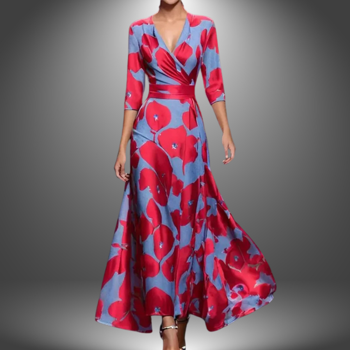 Leigh™ - Robe portefeuille imprimée