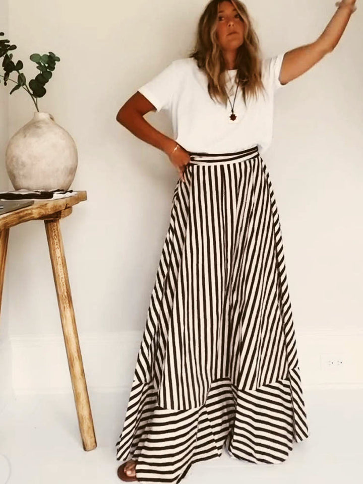 Damaris - Robe longue froncée confortable et élégante