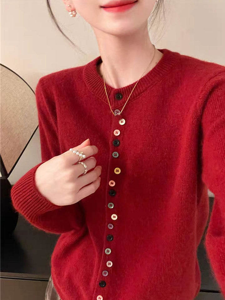 Aaliyah™ | Élégant cardigan boutonné en tricot