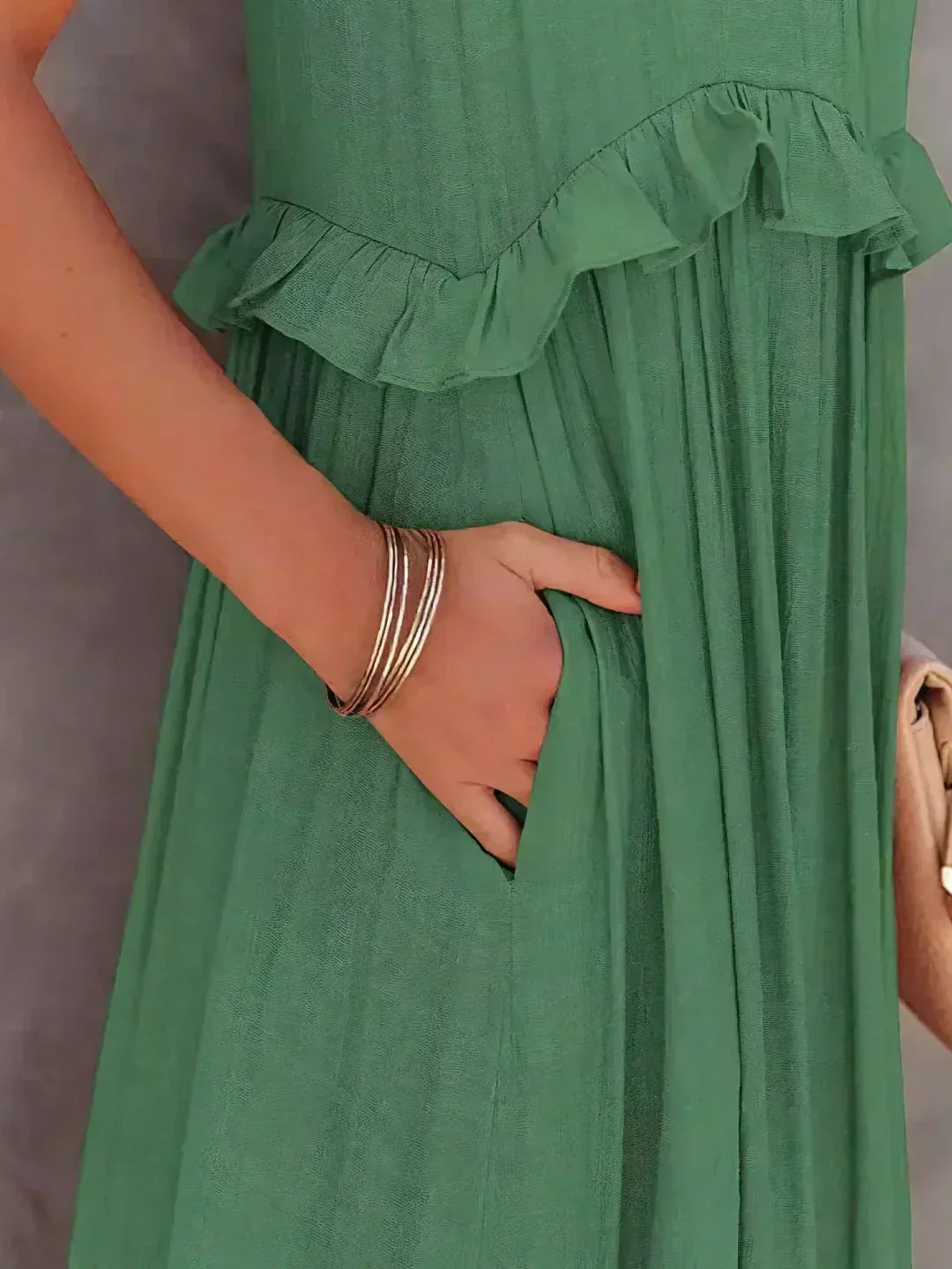 Emilia™ - Robe longue dos nu à volants