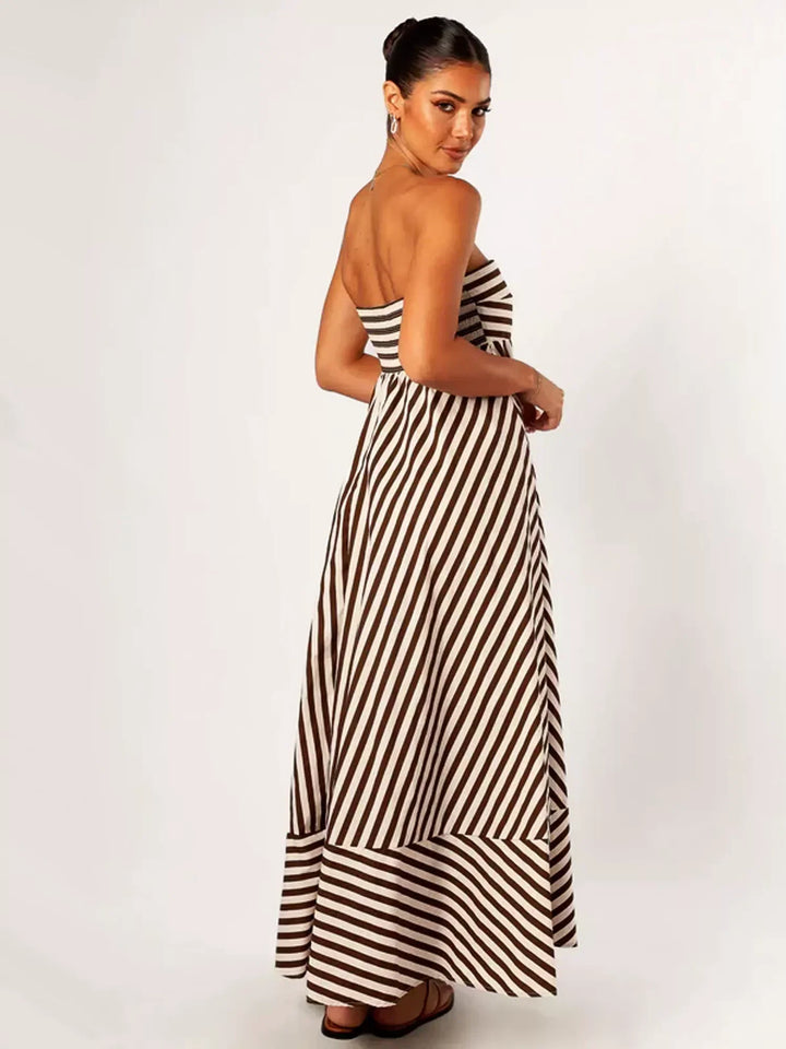 Damaris - Robe longue froncée confortable et élégante
