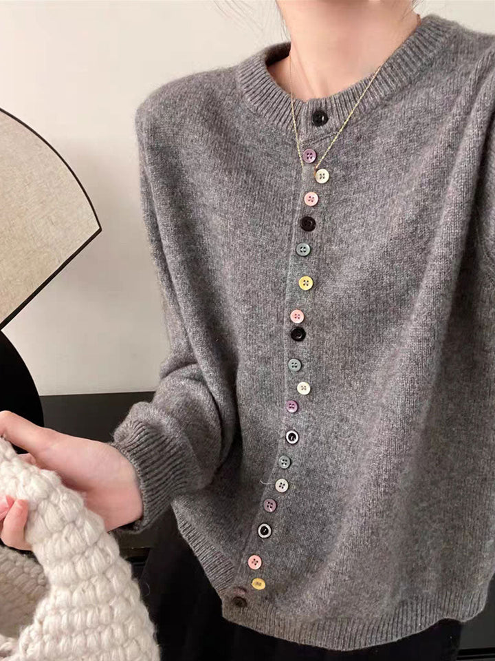 Aaliyah™ | Élégant cardigan boutonné en tricot