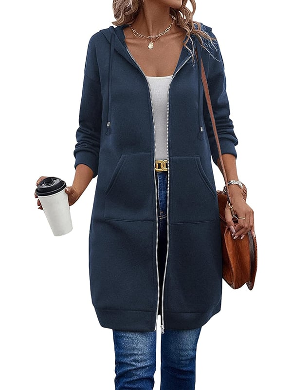 Fravelle™ | Casual Zip-Up Fleece Hoodie for Women