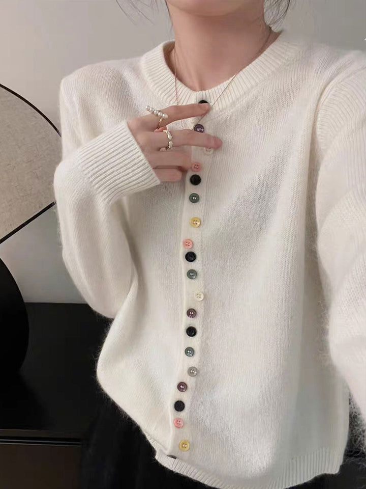 Aaliyah™ | Élégant cardigan boutonné en tricot