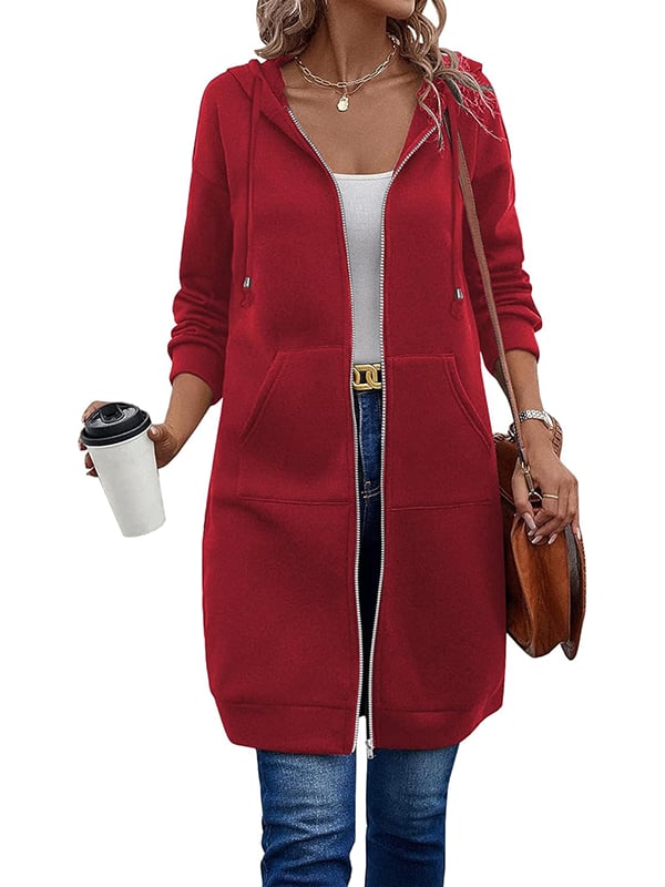Fravelle™ | Casual Zip-Up Fleece Hoodie for Women