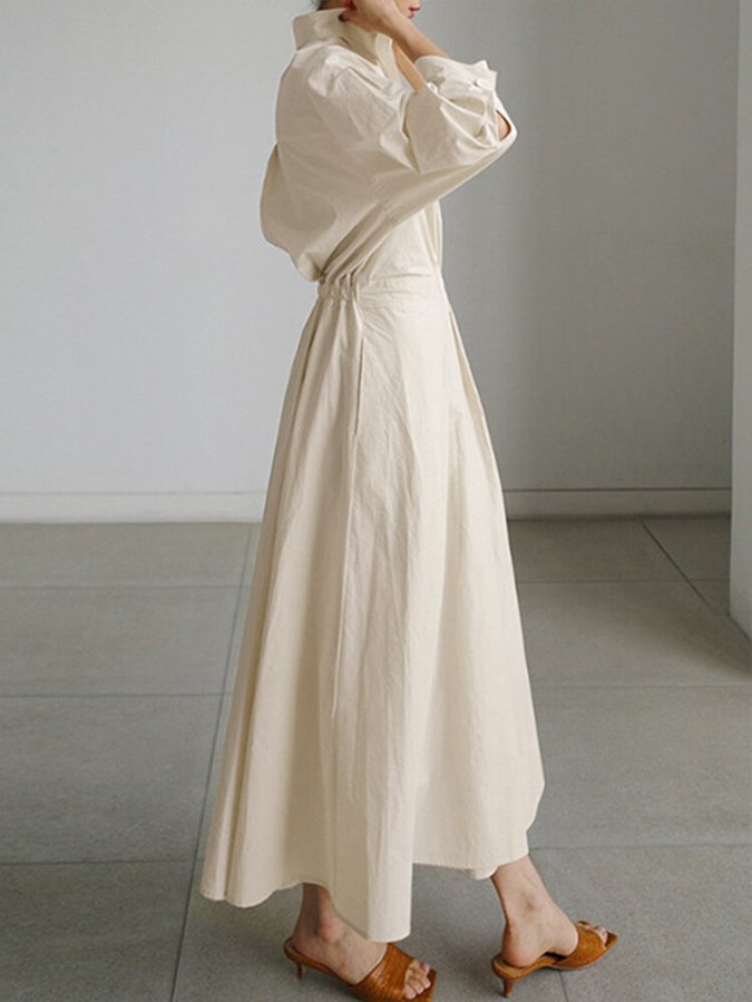 Brynn - Robe trapèze chic à col polo