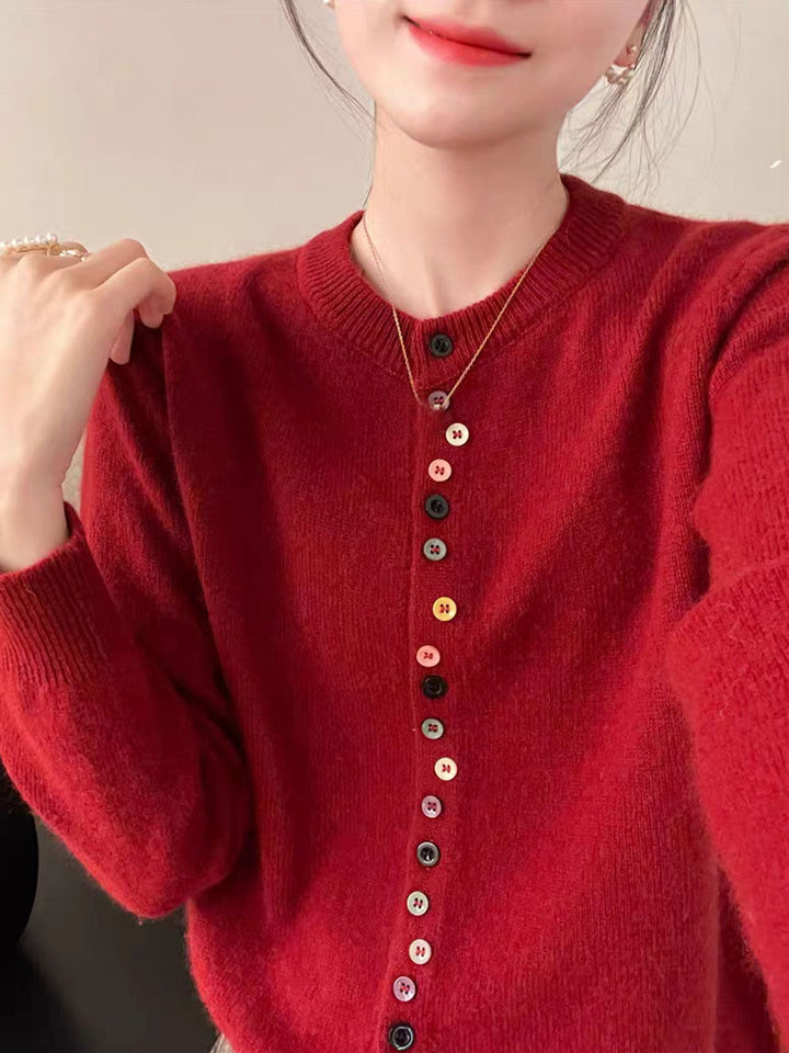 Aaliyah™ | Élégant cardigan boutonné en tricot