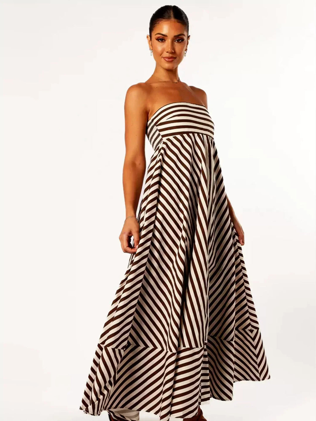 Damaris - Robe longue froncée confortable et élégante