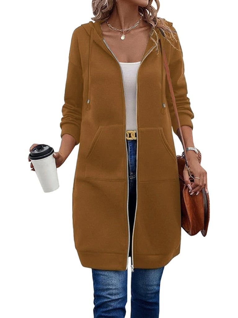 Fravelle™ | Casual Zip-Up Fleece Hoodie for Women