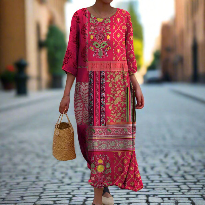 Adeline™ - Robe fluide ethnique 