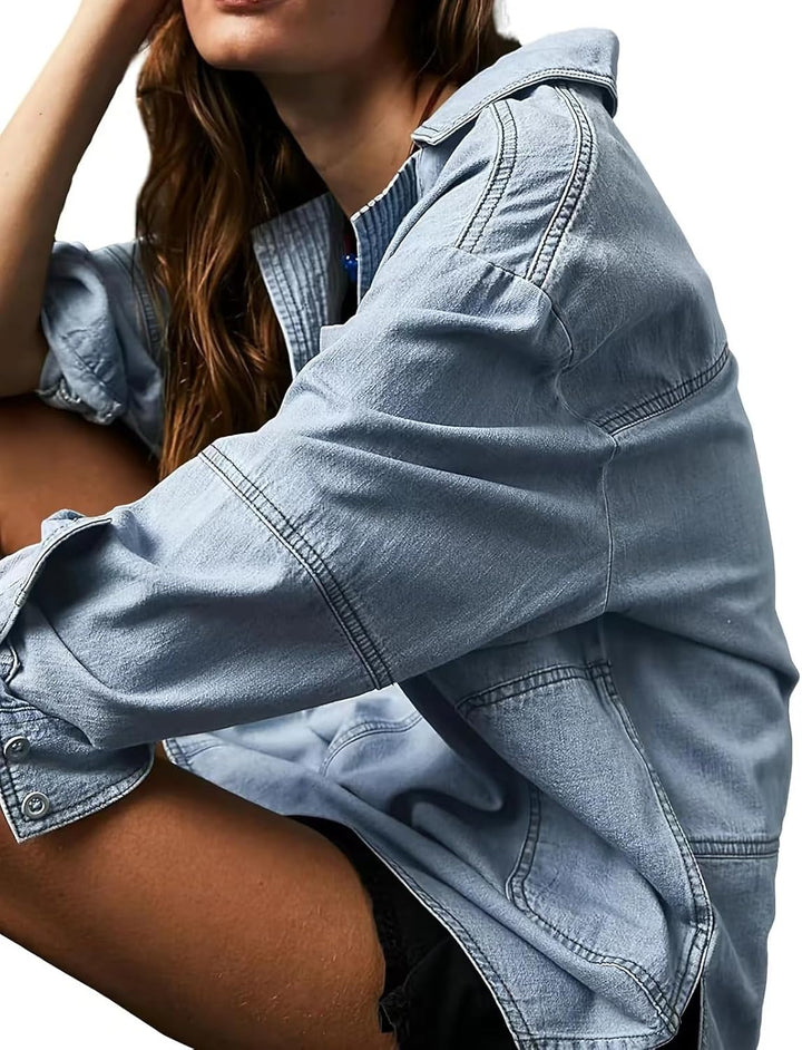Elviera™ | Casual Denim Pullover Top