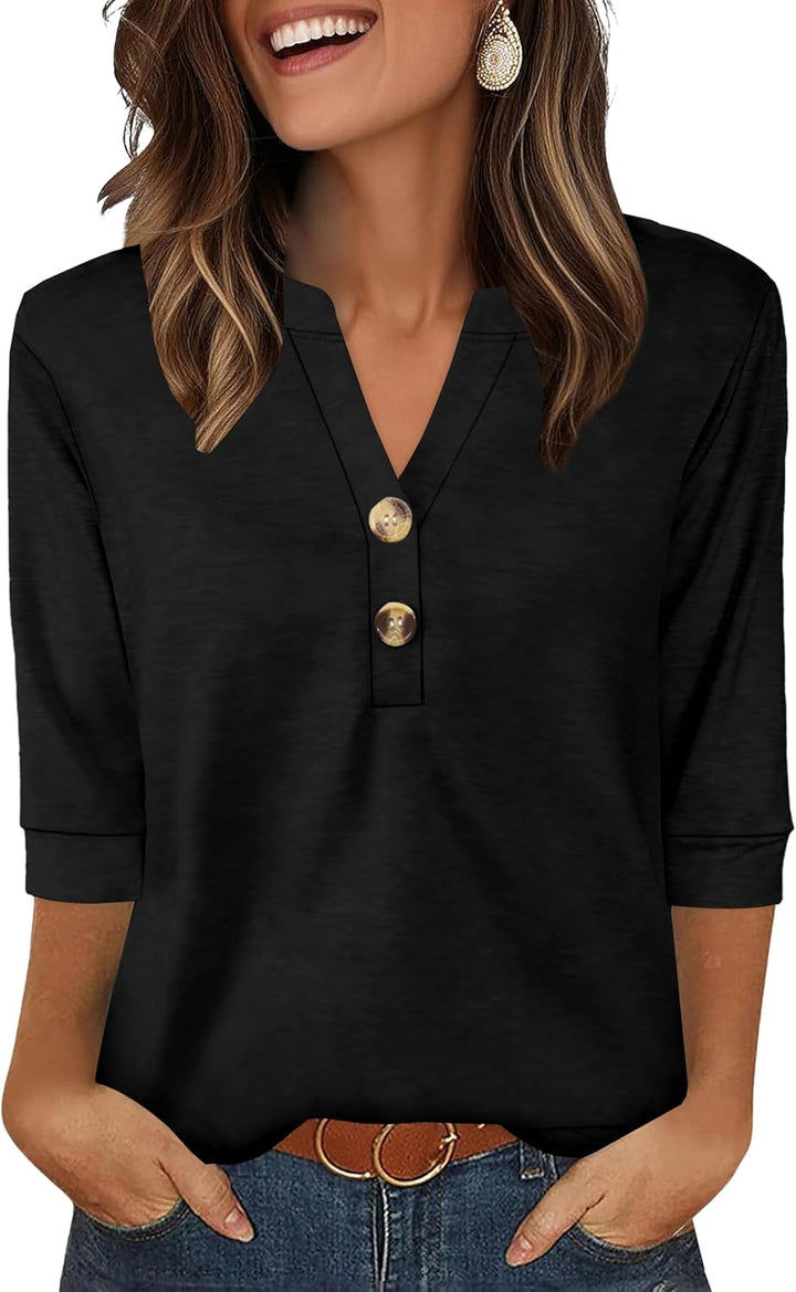 Selvaya™ | Summer 3/4 Sleeve Blouse