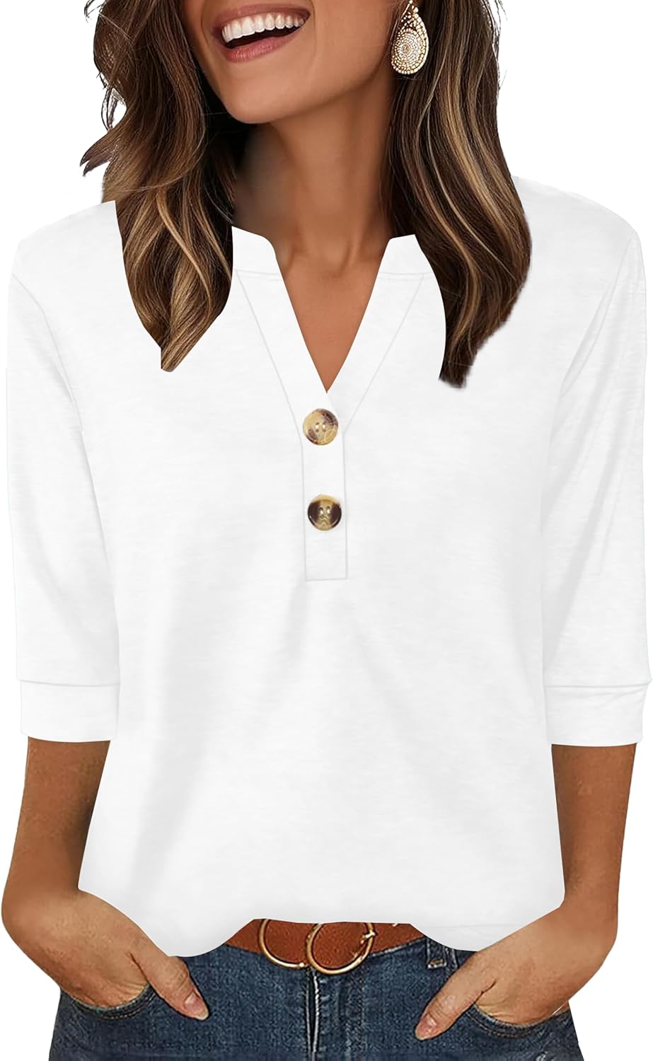 Selvaya™ | Summer 3/4 Sleeve Blouse