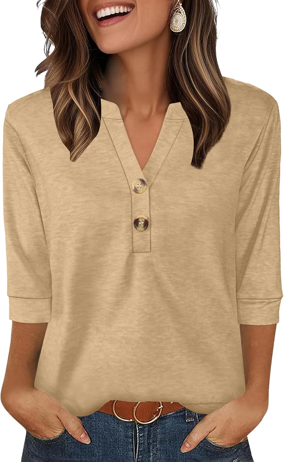 Selvaya™ | Summer 3/4 Sleeve Blouse