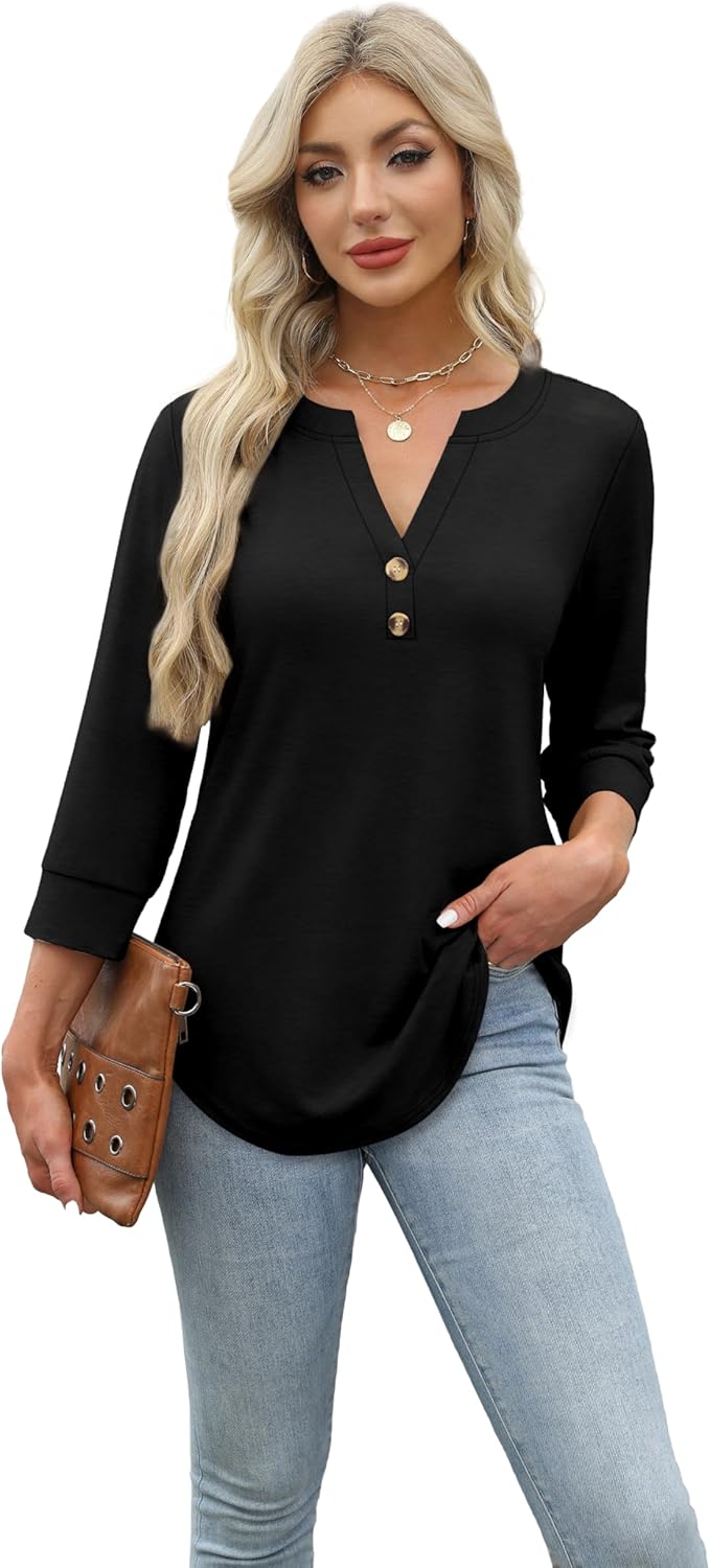 Selvaya™ | Summer 3/4 Sleeve Blouse