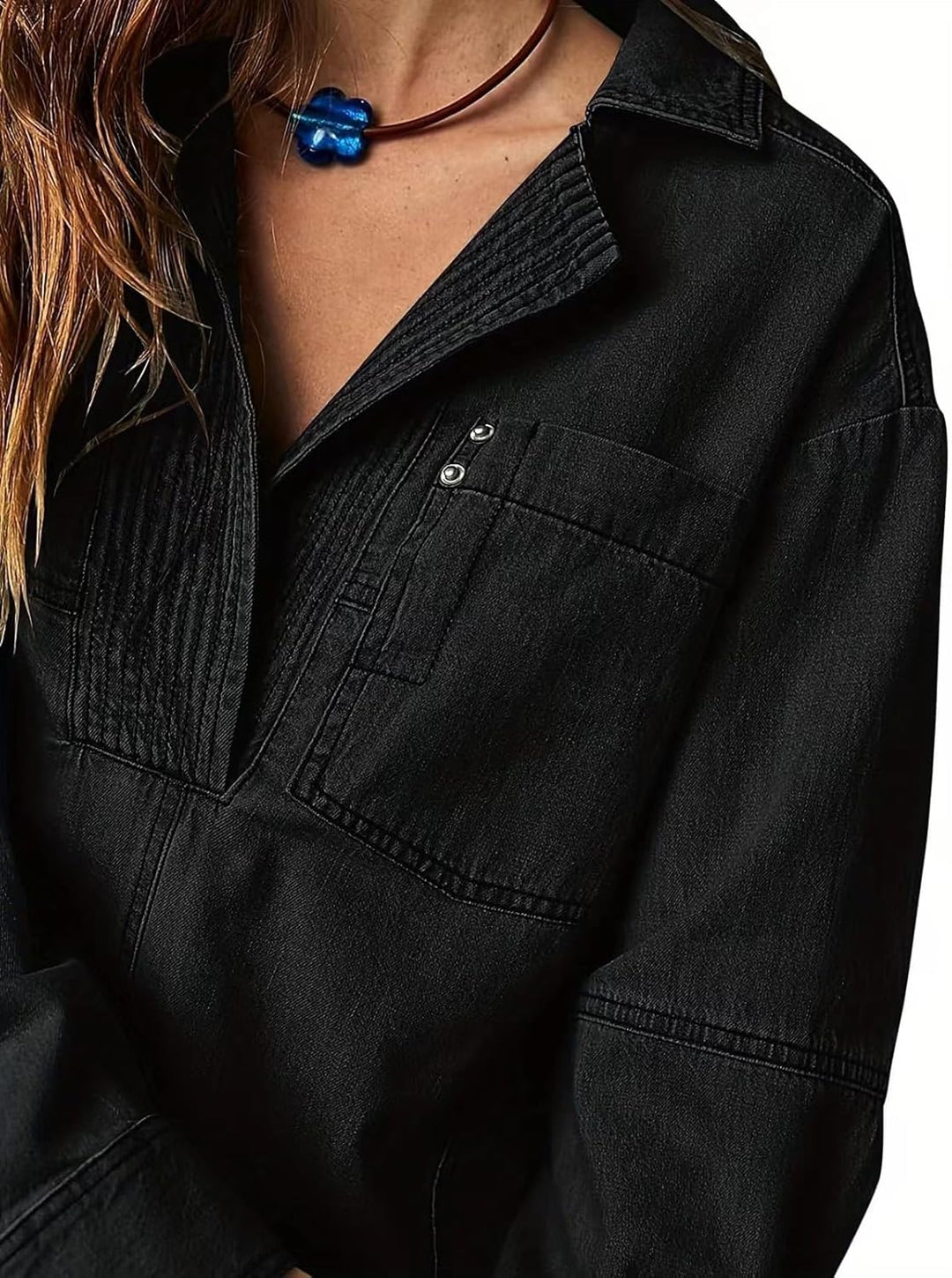 Elviera™ | Casual Denim Pullover Top
