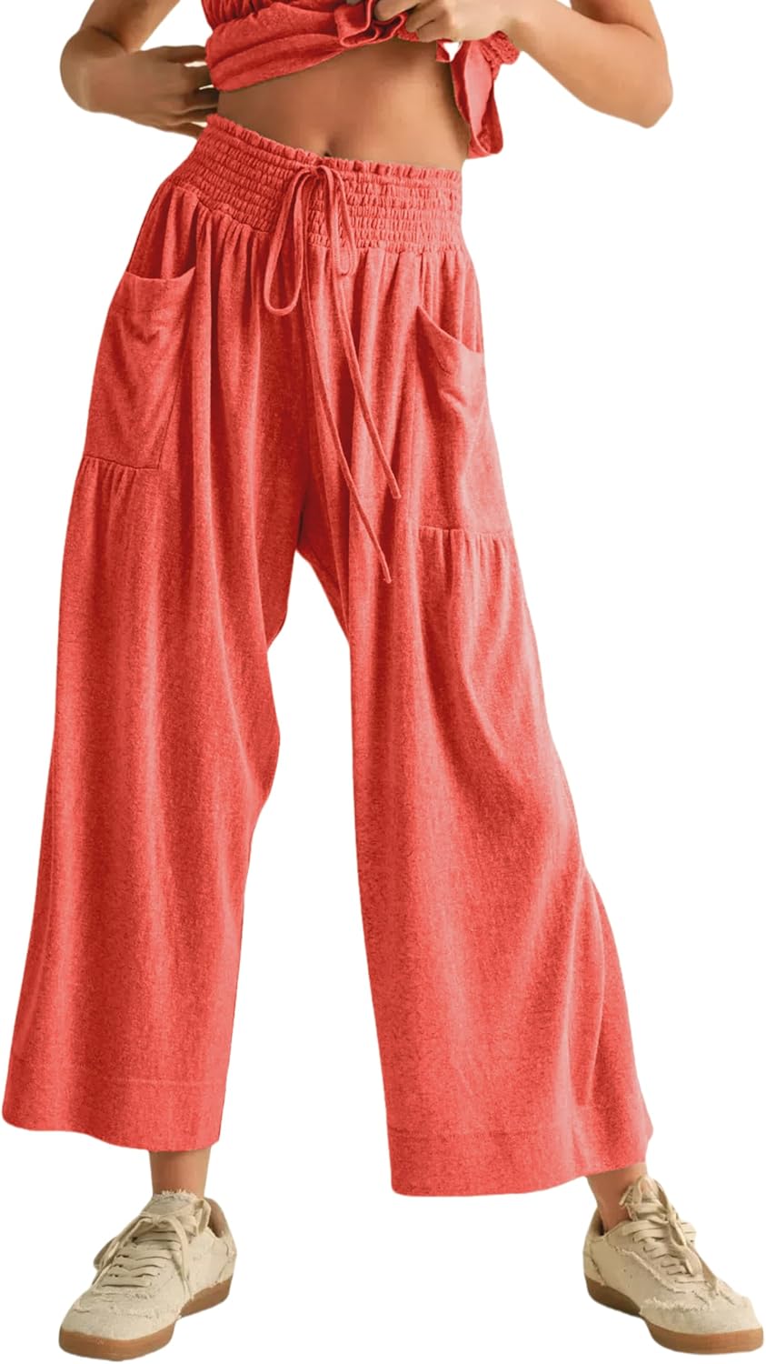 Elara™ | 2-Piece Smocked Top & Wide-Leg Pants Set