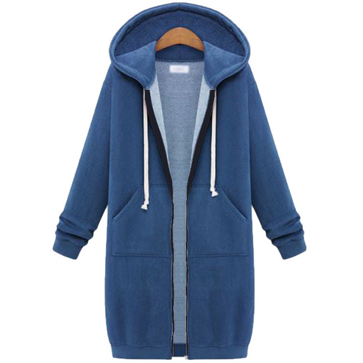 Fravelle™ | Casual Zip-Up Fleece Hoodie for Women