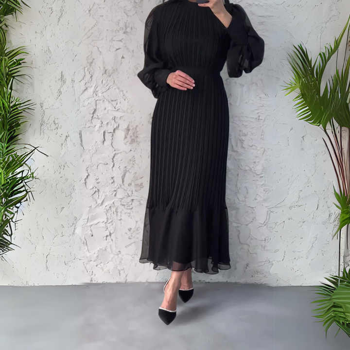 Cami - Robe de soirée chic à accents de maille style automne français