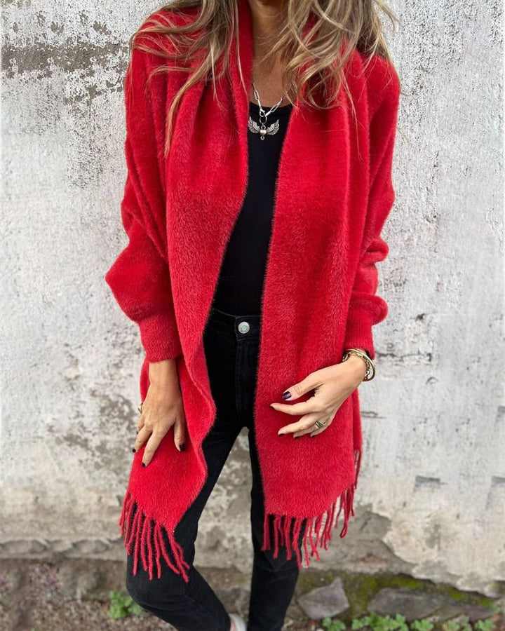 Helene™ | Long-Sleeved Coat with Tassels