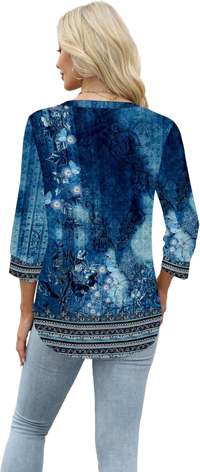 Selvaya™ | Summer 3/4 Sleeve Blouse