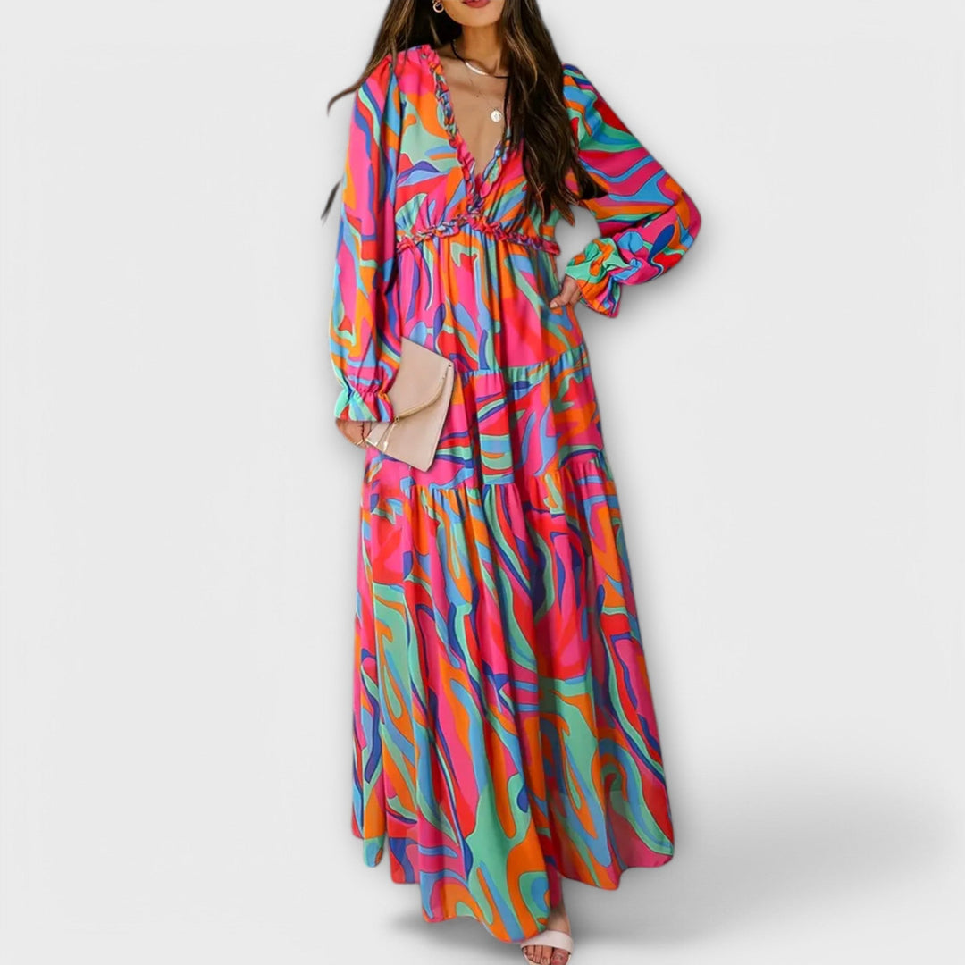 Juno - Robe longue fleurie élégante