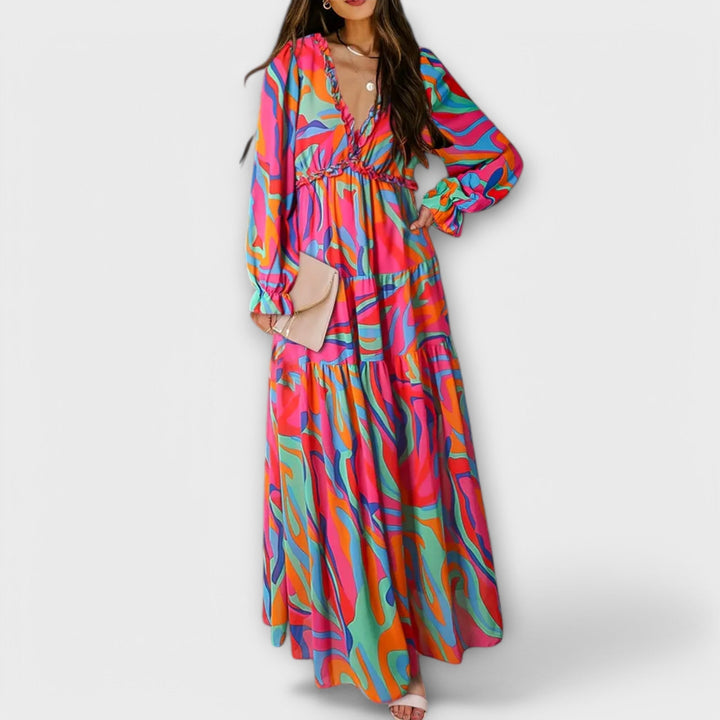 Juno - Robe longue fleurie élégante