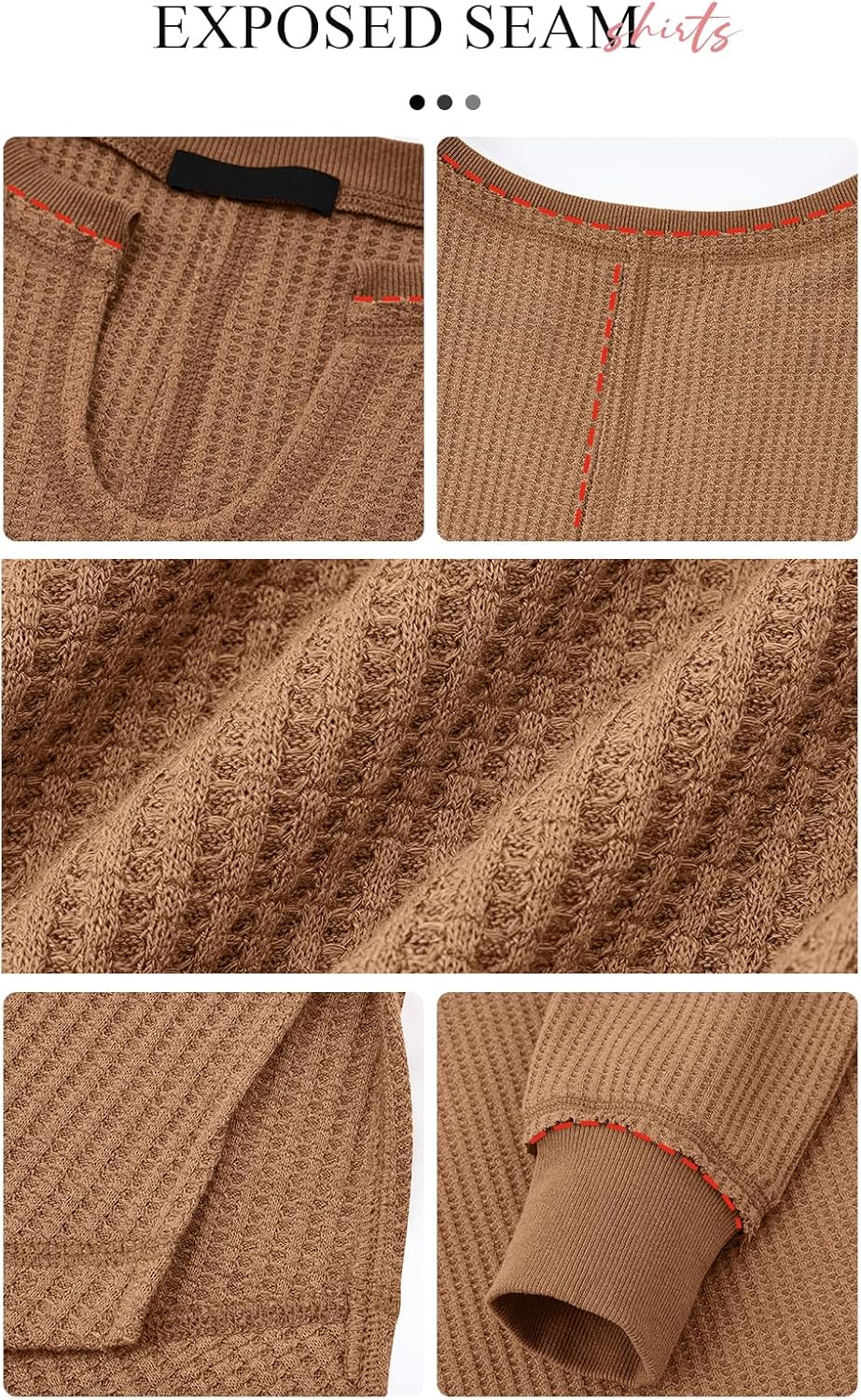 Cyrine™ | Waffle Knit V-Neck Pullover