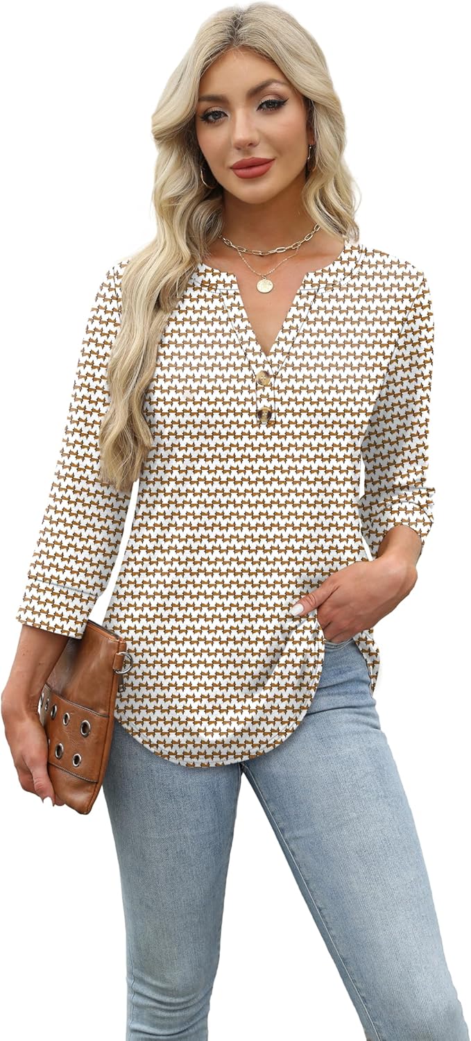 Selvaya™ | Summer 3/4 Sleeve Blouse