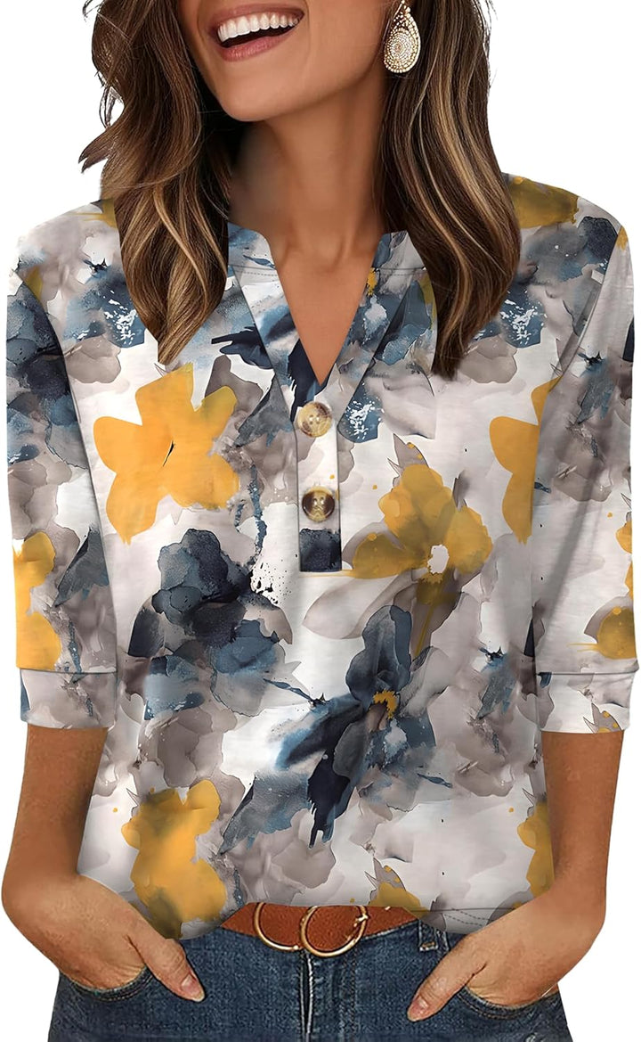 Selvaya™ | Summer 3/4 Sleeve Blouse