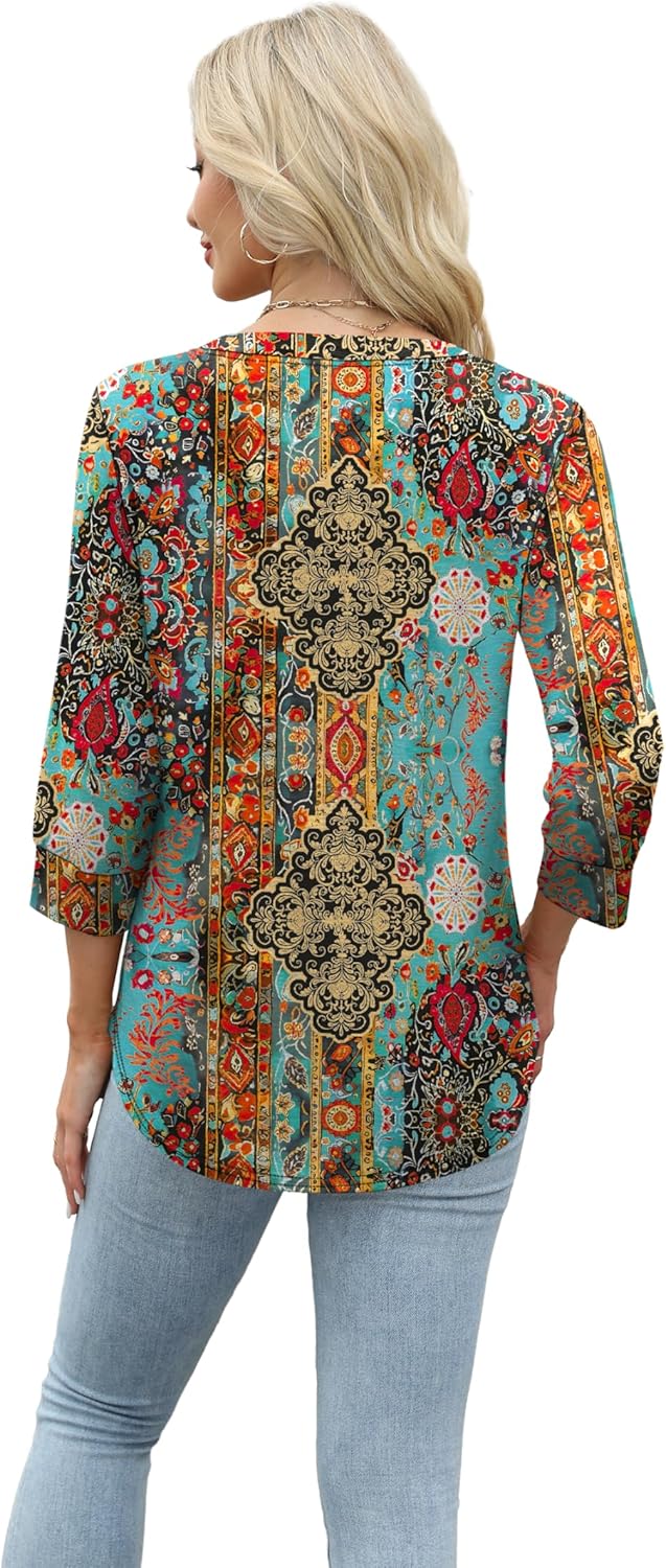 Selvaya™ | Summer 3/4 Sleeve Blouse