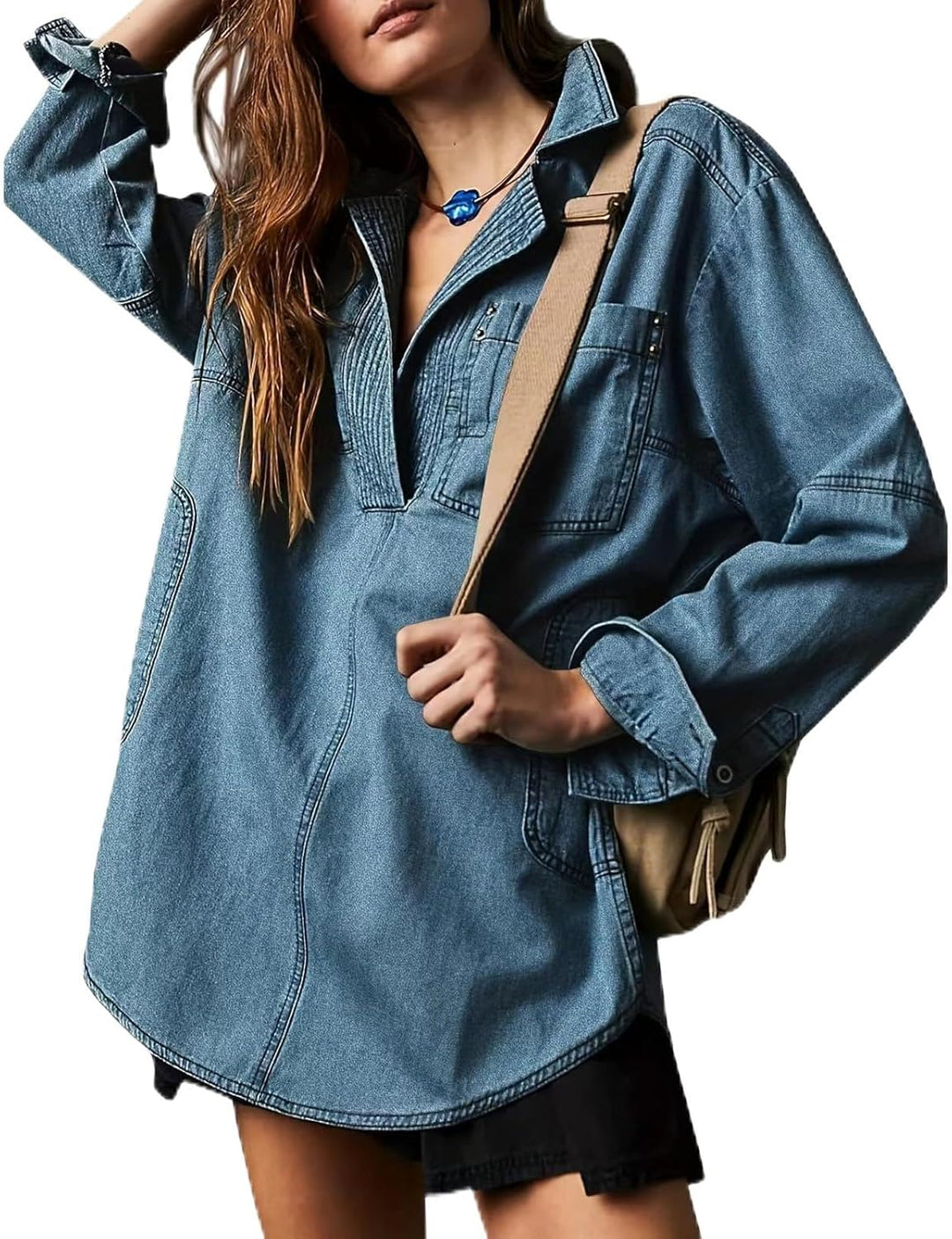 Elviera™ | Casual Denim Pullover Top