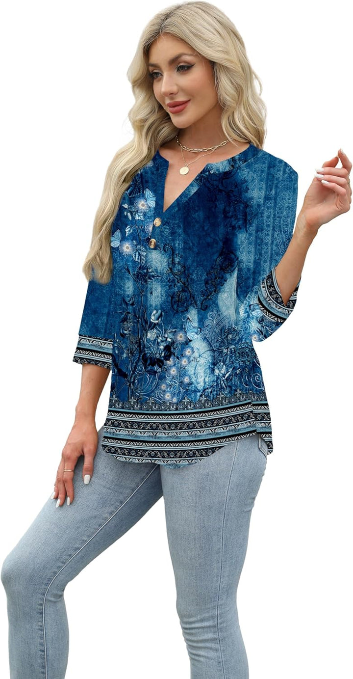 Selvaya™ | Summer 3/4 Sleeve Blouse