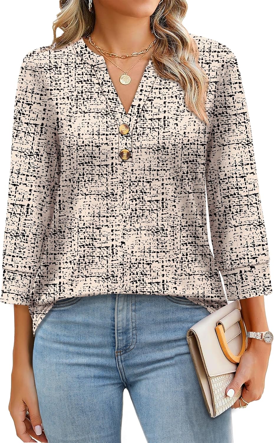 Selvaya™ | Summer 3/4 Sleeve Blouse