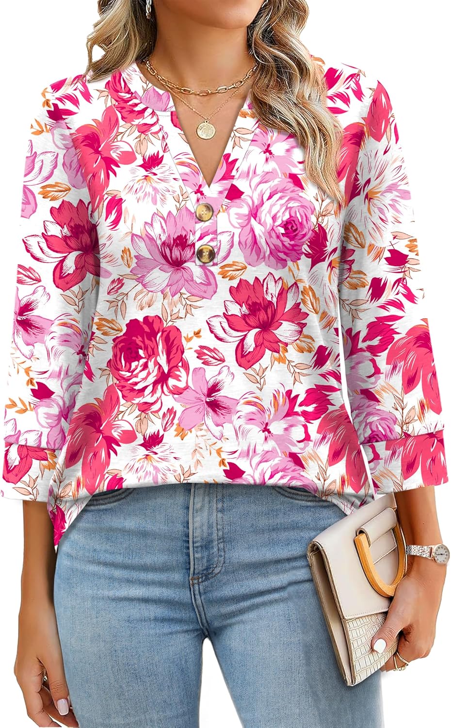 Selvaya™ | Summer 3/4 Sleeve Blouse