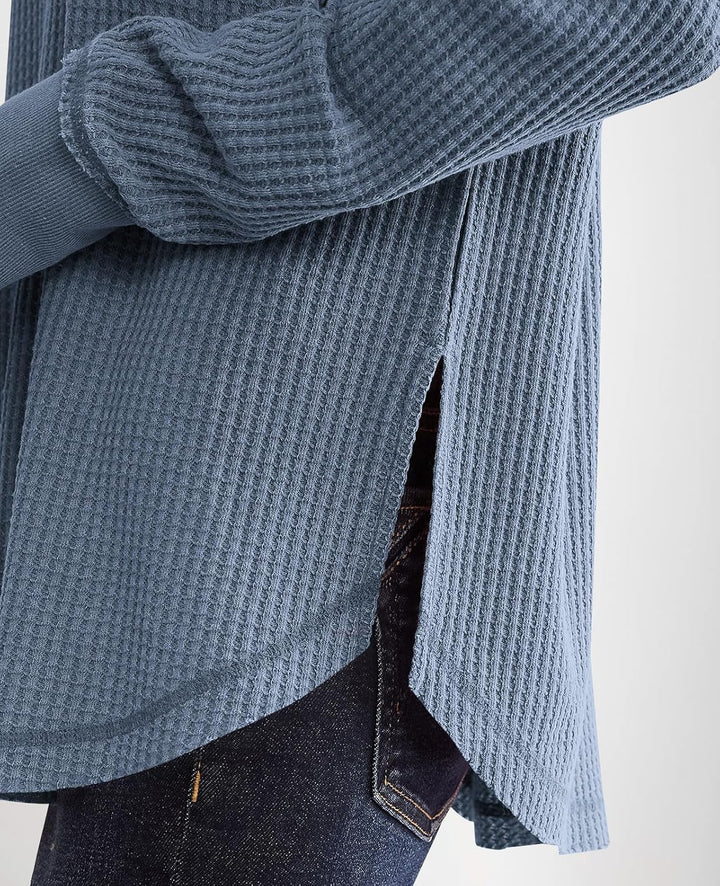 Cyrine™ | Waffle Knit V-Neck Pullover