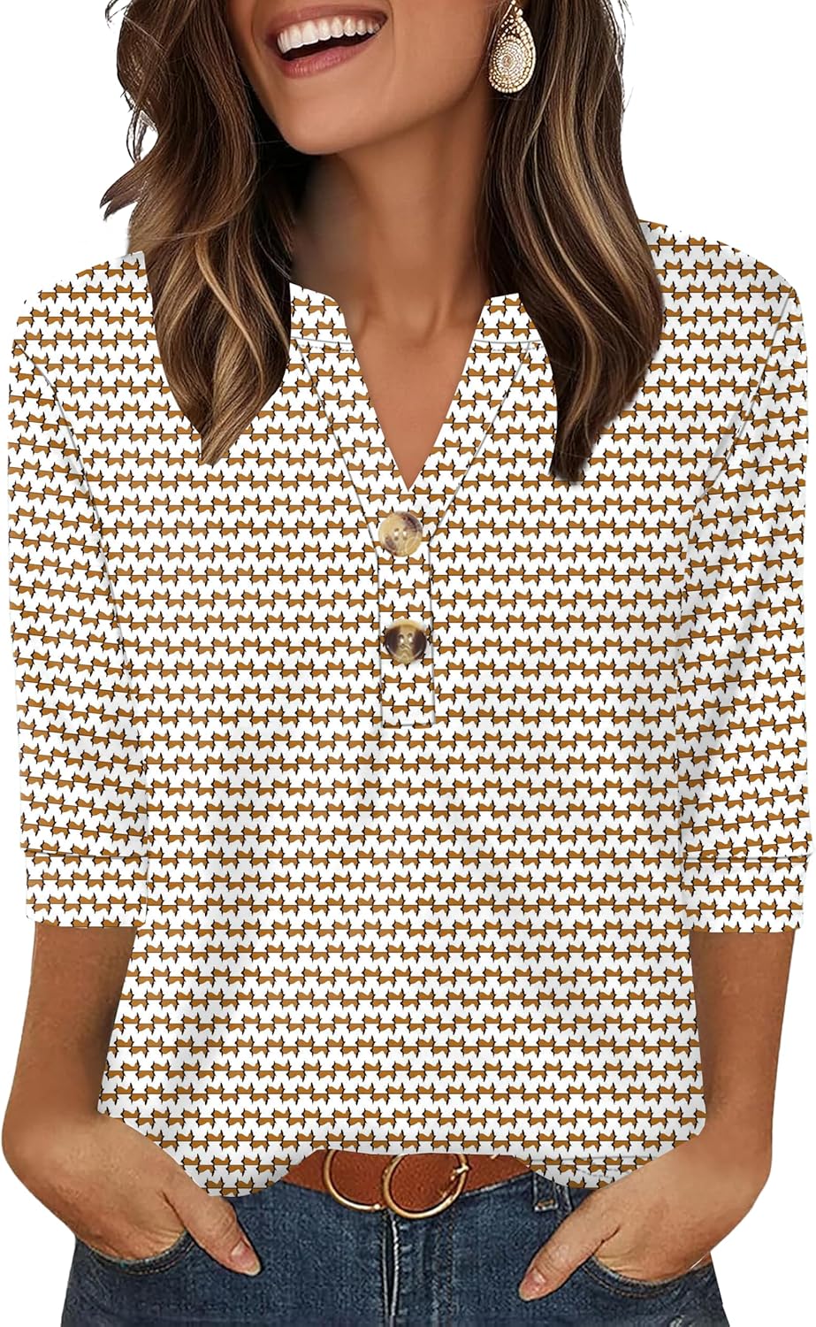 Selvaya™ | Summer 3/4 Sleeve Blouse