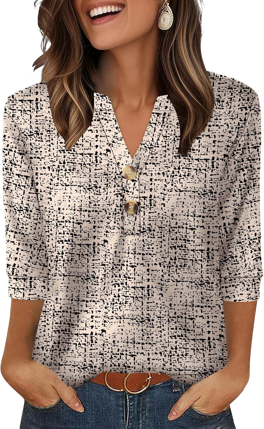 Selvaya™ | Summer 3/4 Sleeve Blouse