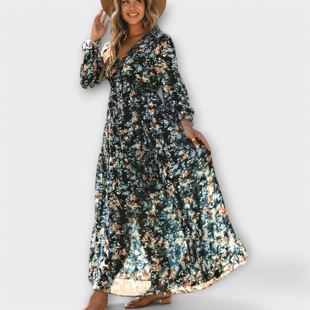 Juno - Robe longue fleurie élégante