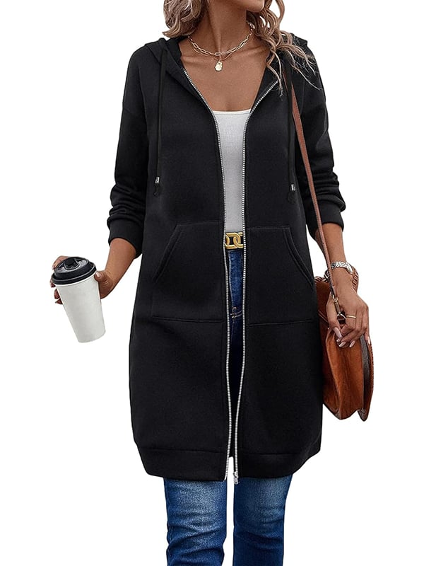 Fravelle™ | Casual Zip-Up Fleece Hoodie for Women