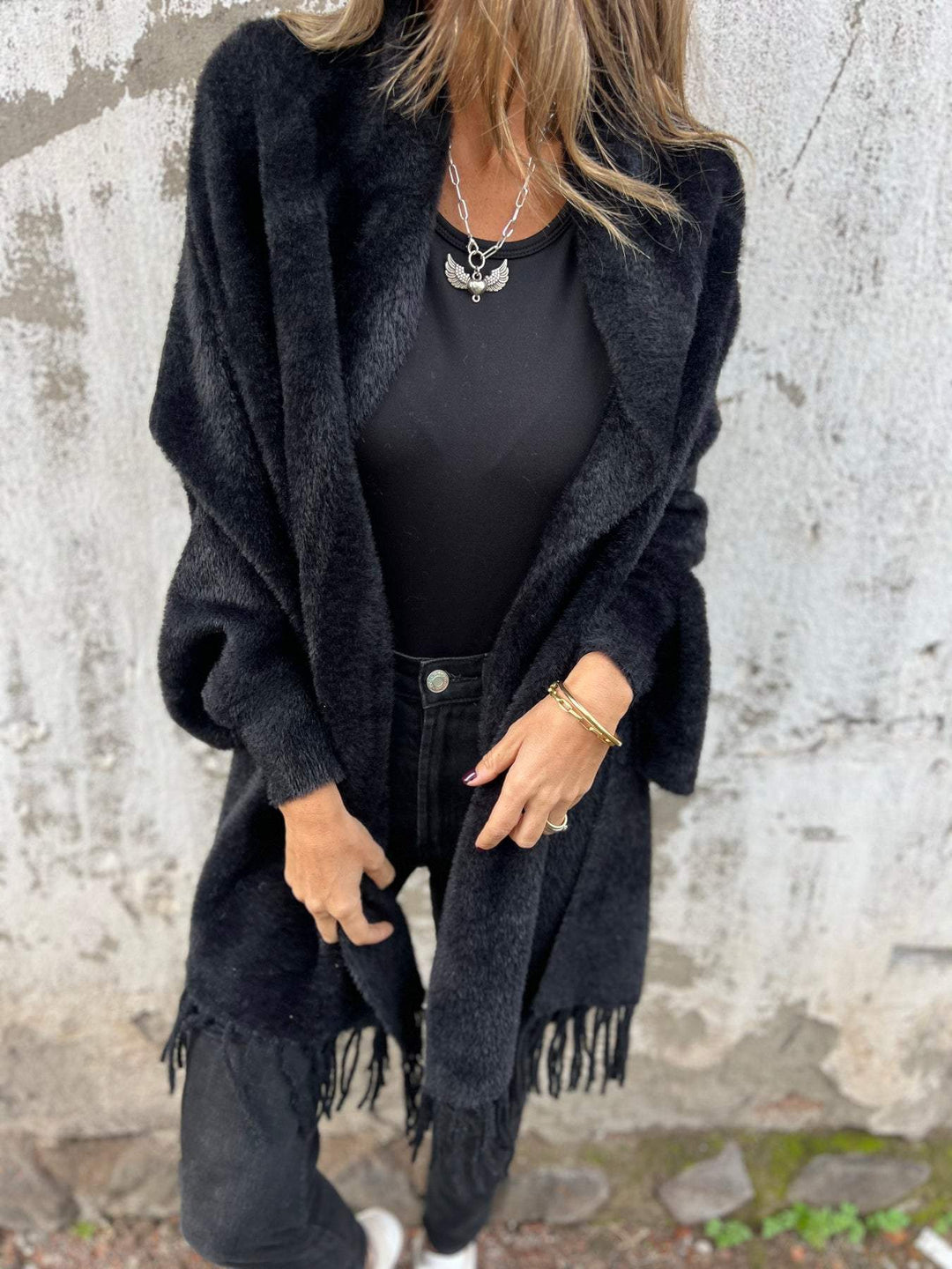 Helene™ | Long-Sleeved Coat with Tassels