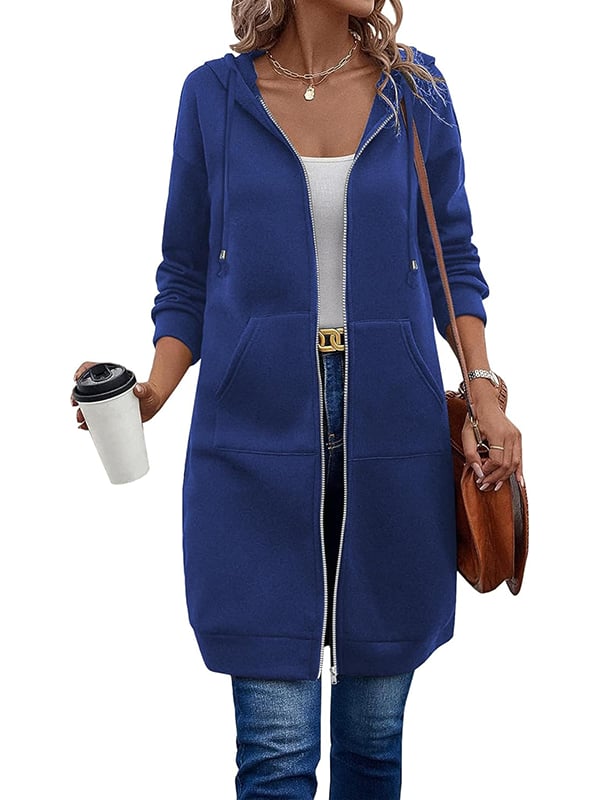 Fravelle™ | Casual Zip-Up Fleece Hoodie for Women