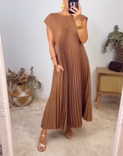 Sorrel - Robe longue plissée élégante
