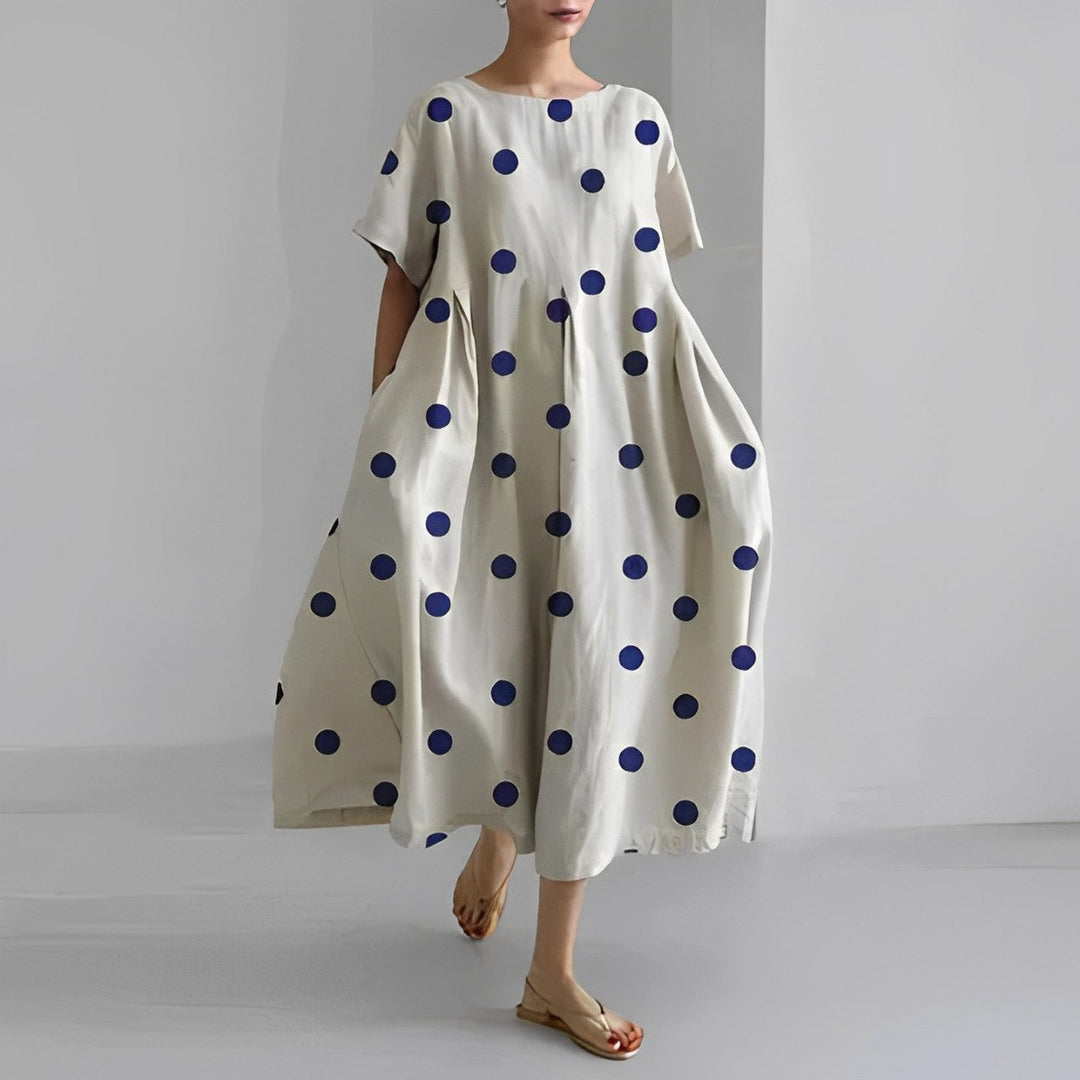 Daisy - Robe longue ample rétro à grandes poches